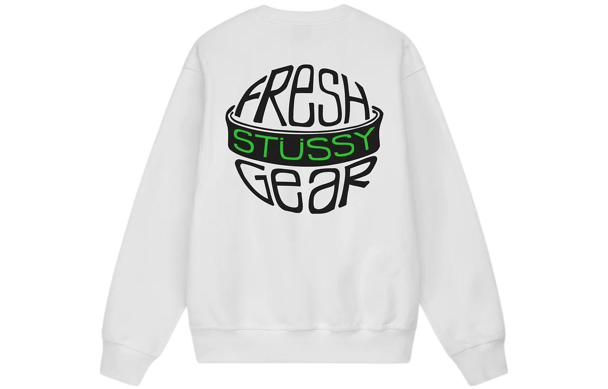 Stüssy SS23 Fresh Gear Crewneck Retro Sweatshirt with Back Letter Print Unisex 1914986 圖 2