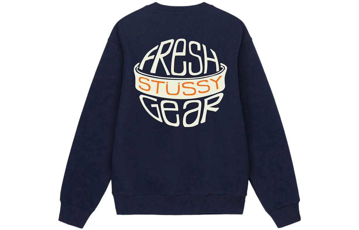 Stüssy SS23 Fresh Gear Crewneck Retro Sweatshirt with Back Letter Print Unisex 1914986 圖 6