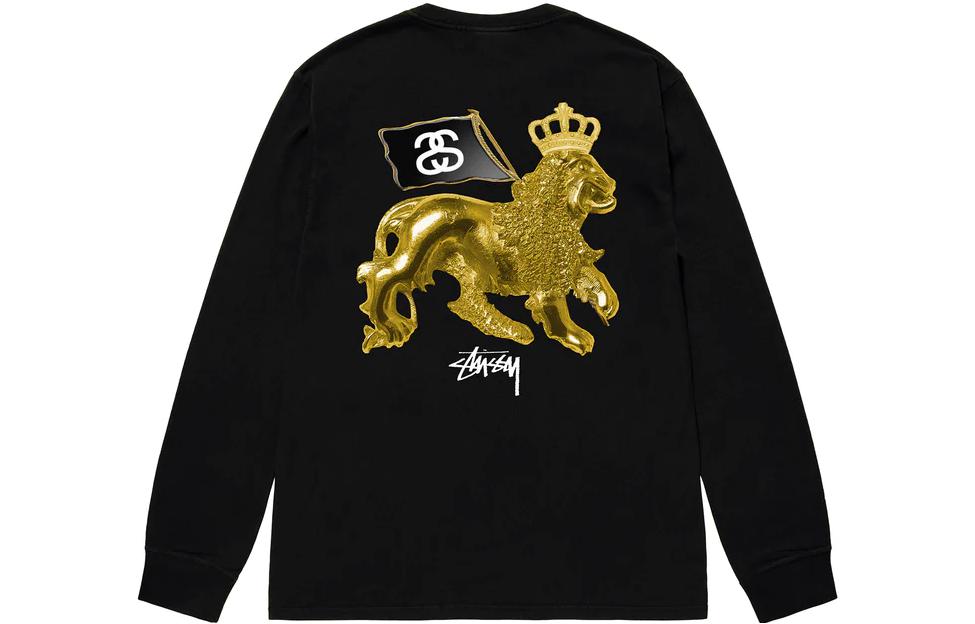 Stüssy SS23 Graphic Print Crewneck Pullover Long Sleeve Vintage Sweatshirt Men 1994916