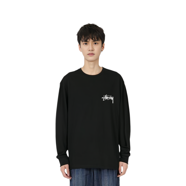 Stüssy SS23 Graphic Print Crewneck Pullover Long Sleeve Vintage Sweatshirt Men 1994916 圖 7