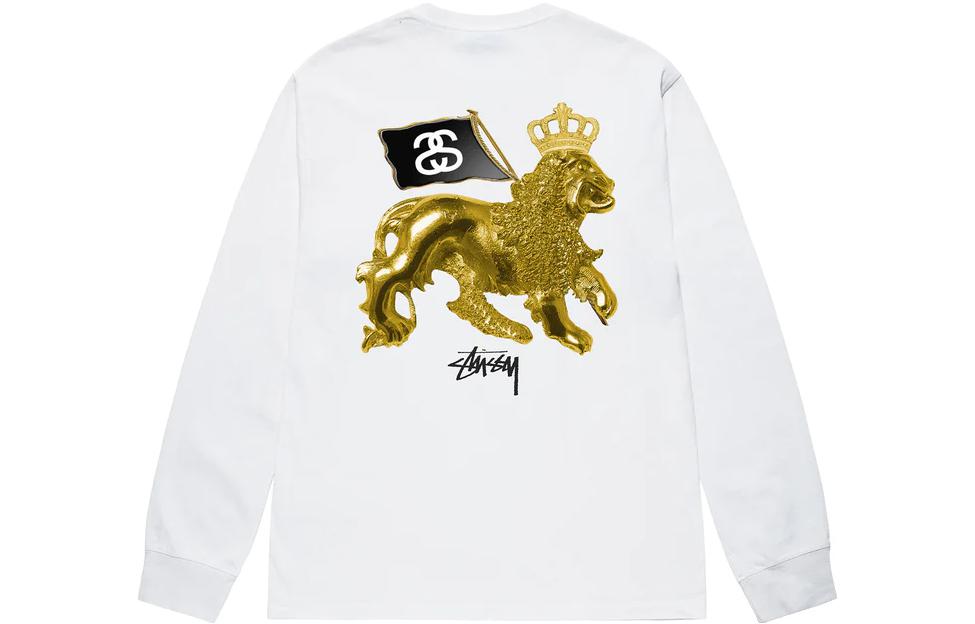 Stüssy SS23 Graphic Print Crewneck Pullover Long Sleeve Vintage Sweatshirt Men 1994916 圖 10