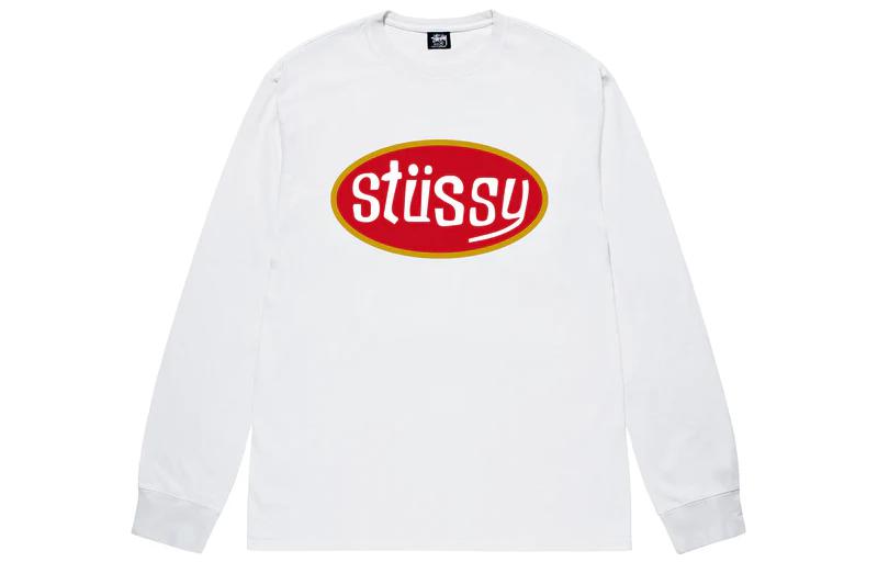 Stüssy SS23 Logo Print Long Sleeve Vintage Crewneck Sweatshirt Men 1994917