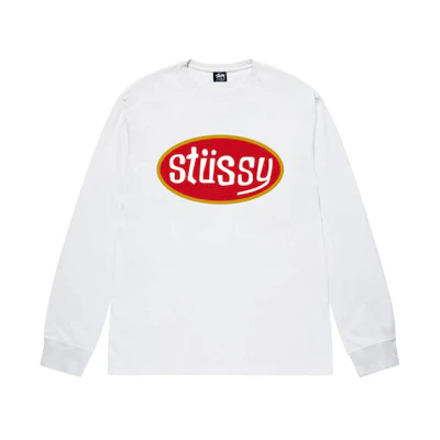 Stüssy SS23 Logo Print Long Sleeve Vintage Crewneck Sweatshirt Men 1994917