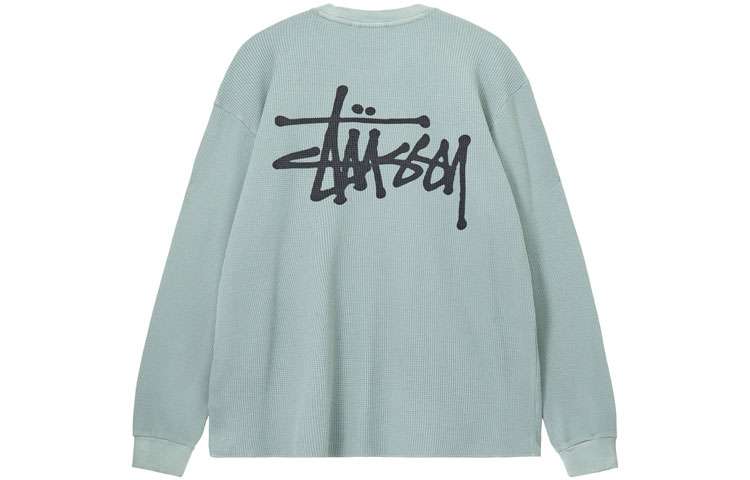 Stüssy SS23 O'Dyed Thermal Crewneck Long Sleeve Sweatshirt Unisex 1140321
