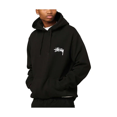 Stüssy SS24 8 Ball Chenille Hoodie Black Pullover Printed Sweatshirt ST0M0472