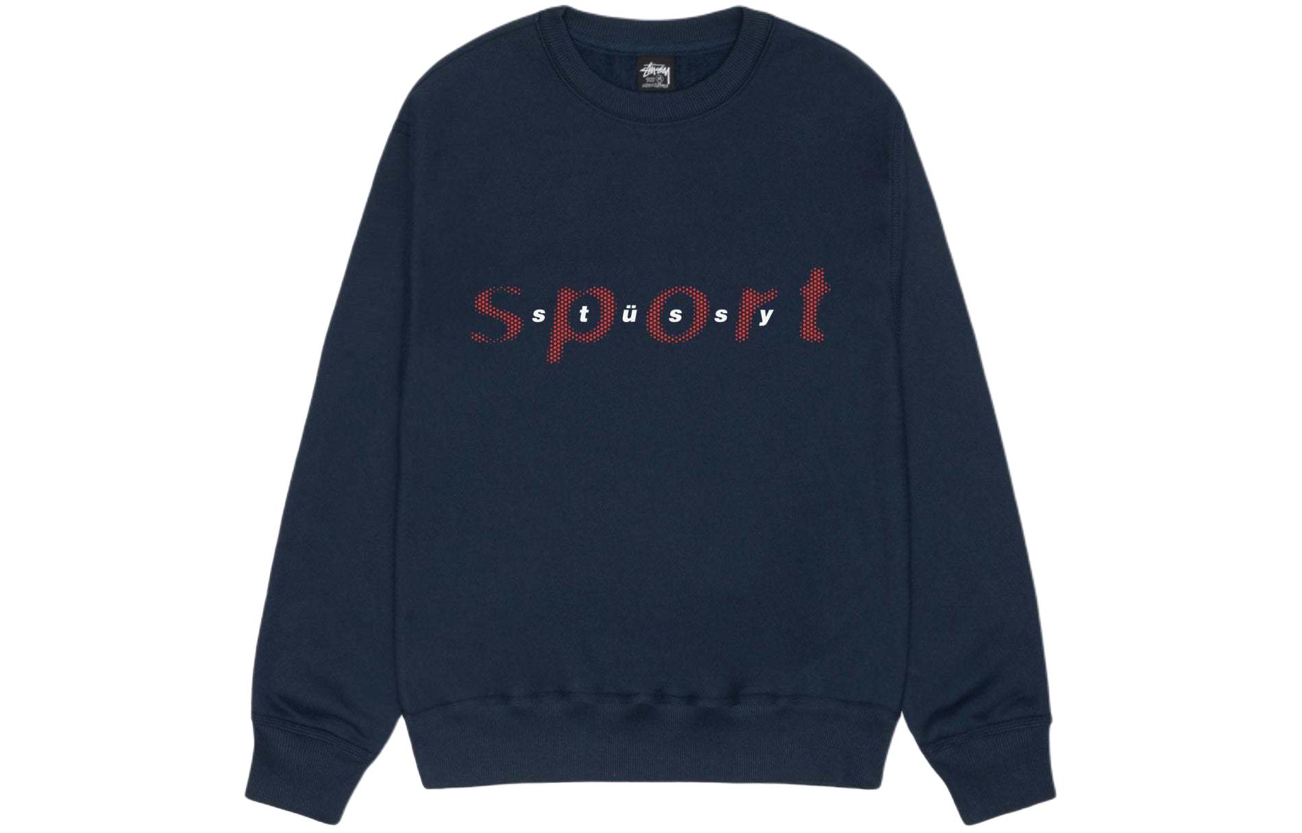 Stüssy SS24 Dot Sport Crew Unisex Vintage Graphic Long Sleeve Sweatshirt 1914998 圖 4