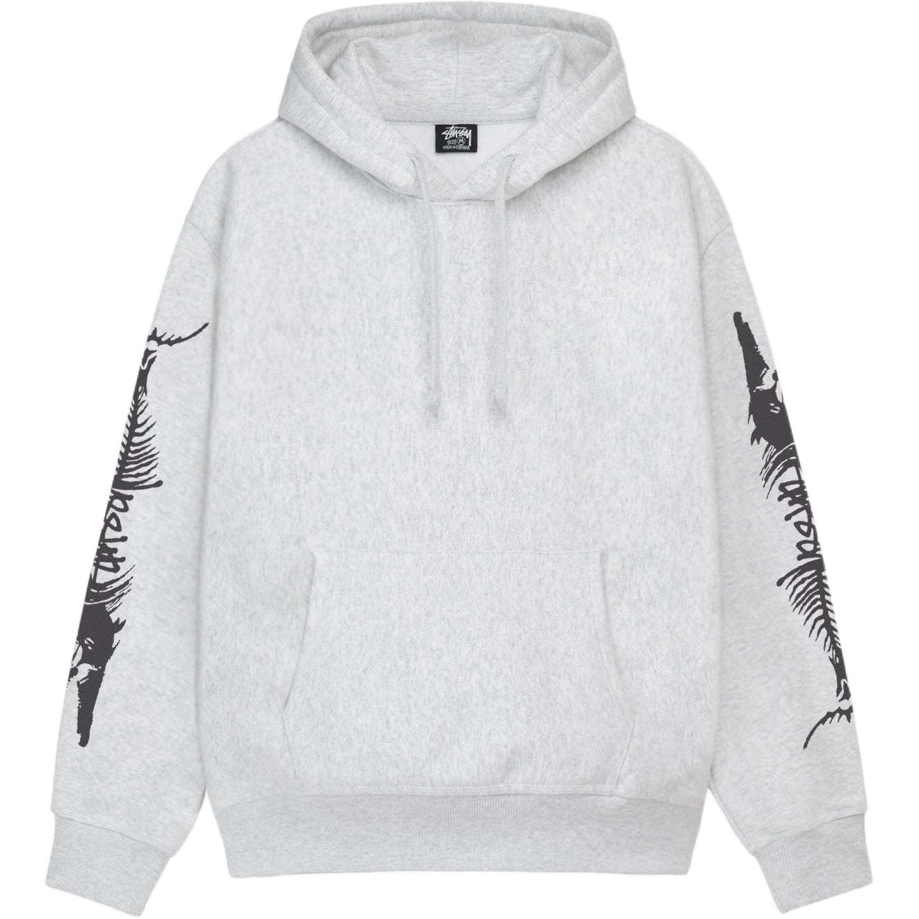 Stüssy SS24 Fishbone Pattern Ribbed Retro Fleece Hoodie Unisex 1925065
