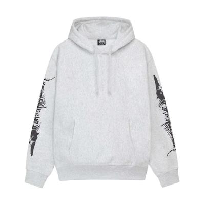 Stüssy SS24 Fishbone Pattern Ribbed Retro Fleece Hoodie Unisex 1925065
