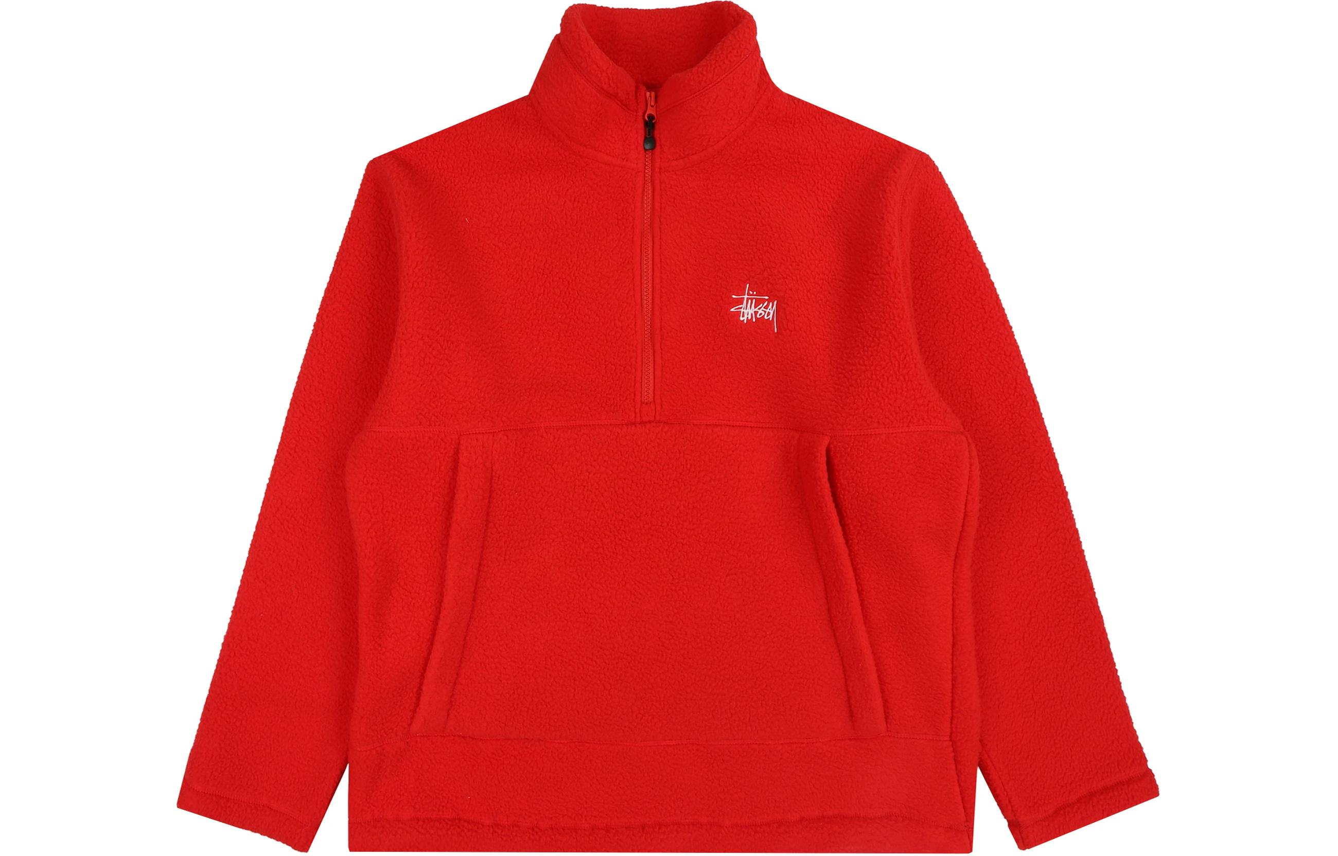 Stüssy SS24 Polar Fleece Half Zip Mock Neck Logo Retro Sweatshirt Unisex 118542 圖 12