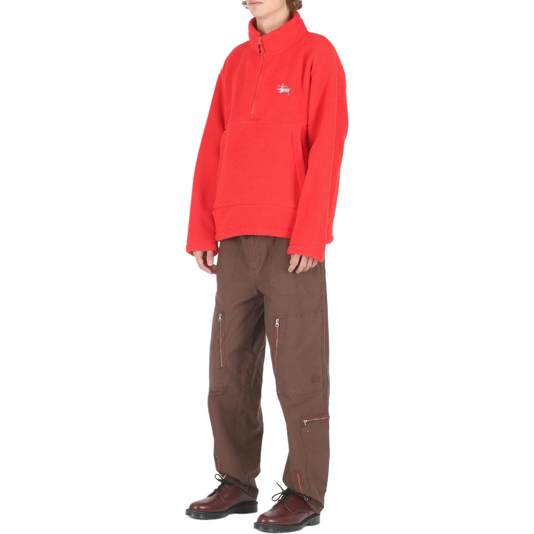 Stüssy SS24 Polar Fleece Half Zip Mock Neck Logo Retro Sweatshirt Unisex 118542 圖 16