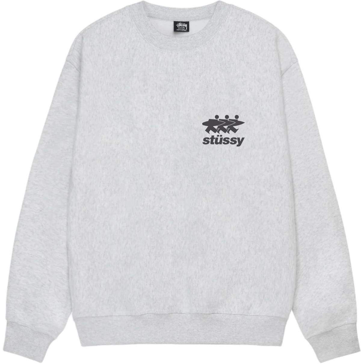 Stüssy SS24 Vintage Graphic Back Print Fleece Crewneck Sweatshirt Unisex 1915063