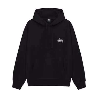 Stüssy SS25 Letter Logo Fleece Hoodie Vintage Streetwear 1925000