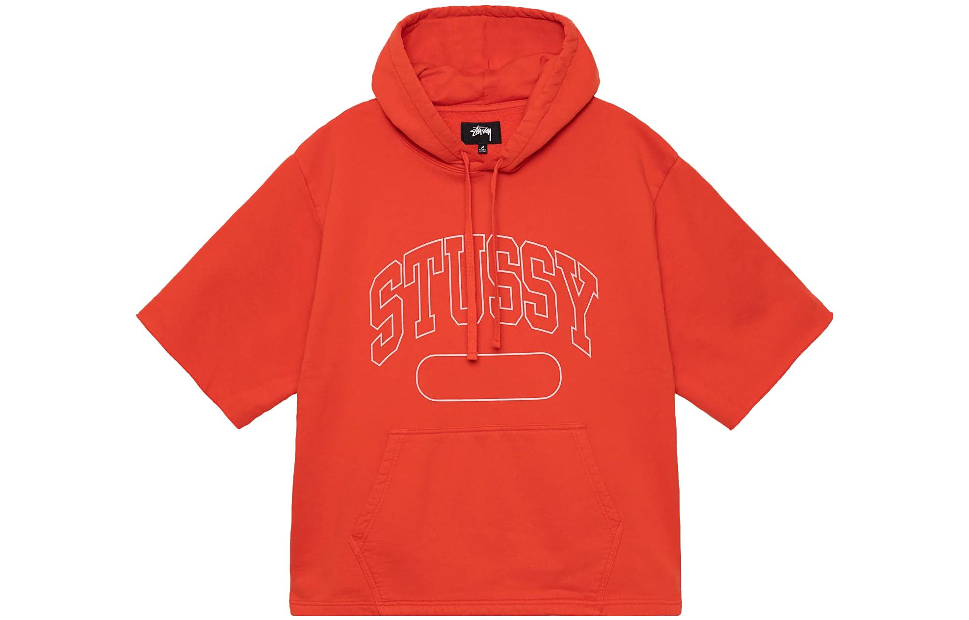 Stüssy SS Boxy Cropped Hoodie Pullover 2023 Summer Logo Print Unisex Sweatshirt 118521 圖 11