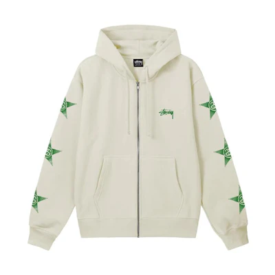 Stüssy Star Print Zip Hoodie Retro Streetwear Unisex 1974887