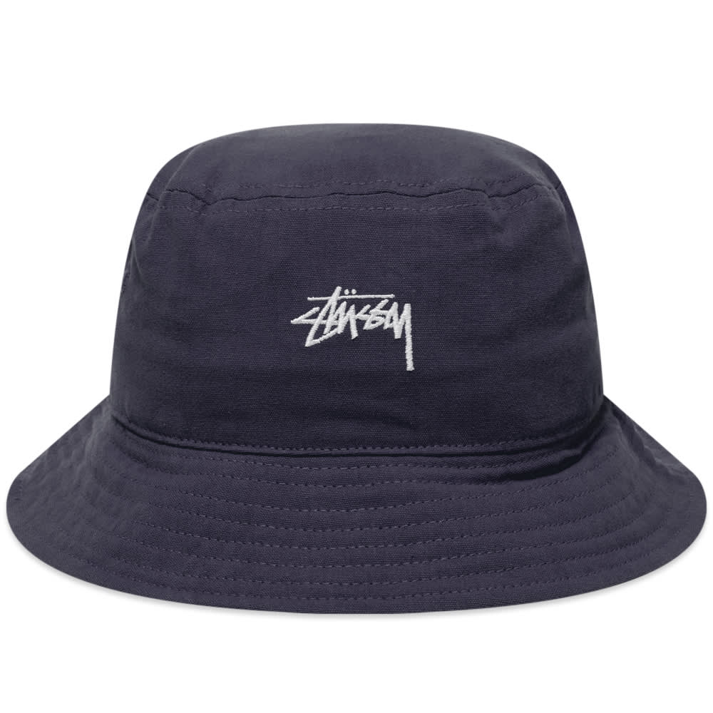 Stüssy Stock Canvas Bucket Hat Navy