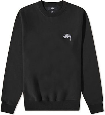 Stüssy Stock Logo Crew Black Buy Stüssy Stock Logo Crew Black