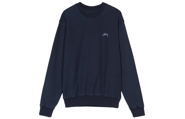 Stüssy Stock Logo Crew Embroidered Vintage Sweatshirt Unisex 118363