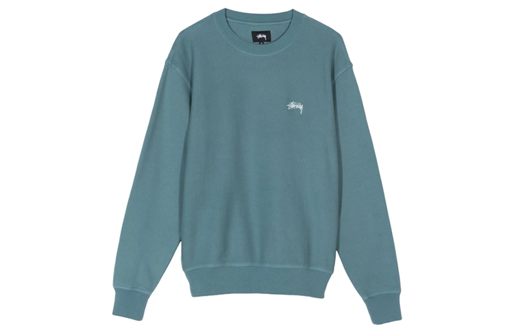 Stüssy Stock Logo Crew Embroidered Vintage Sweatshirt Unisex 118363 圖 2