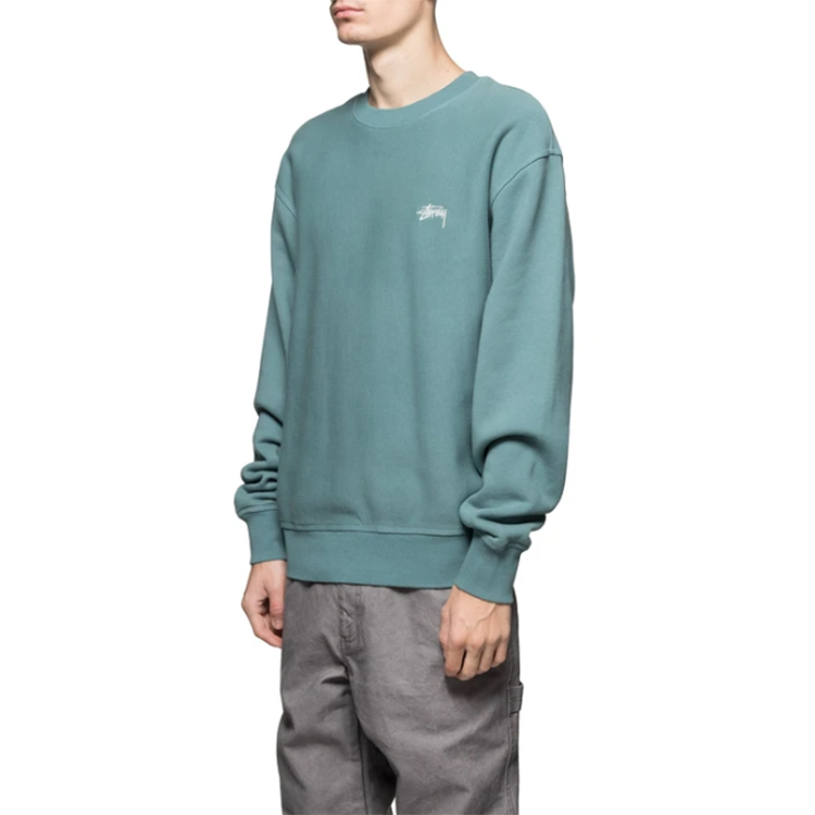 Stüssy Stock Logo Crew Embroidered Vintage Sweatshirt Unisex 118363 圖 4