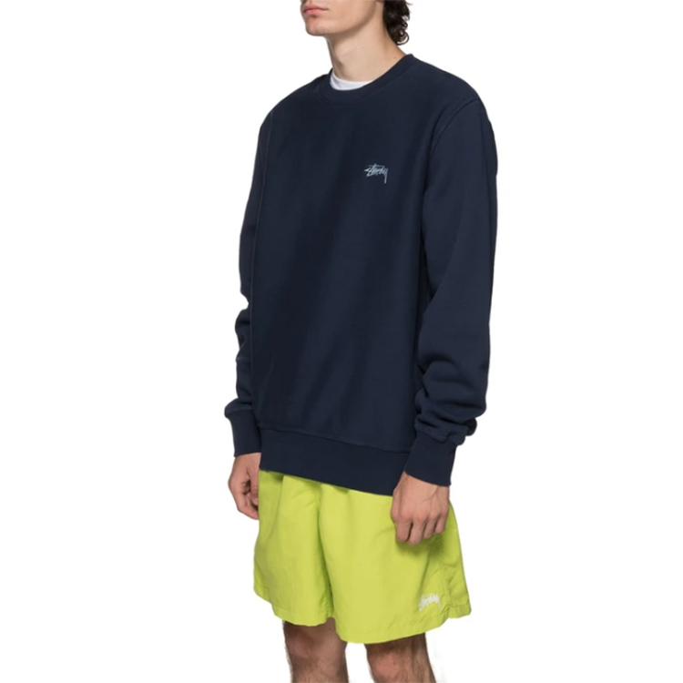 Stüssy Stock Logo Crew Embroidered Vintage Sweatshirt Unisex 118363 圖 10