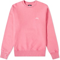 Stüssy Stock Logo Crew Sweat Hot Pink Stüssy Stock Logo Crew Sweat Hot Pink