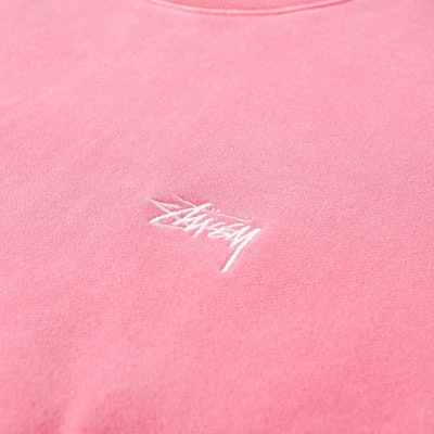Stüssy Stock Logo Crew Sweat Hot Pink Order Stüssy Stock Logo Crew Sweat Hot Pink