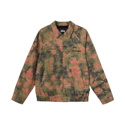Stüssy Stock Logo Embroidered Reverse Jacquard Long Sleeve Retro Jacket Multicolor 115530