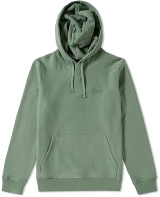 Stüssy Stock Logo Hood Green Buy Stüssy Stock Logo Hood Green