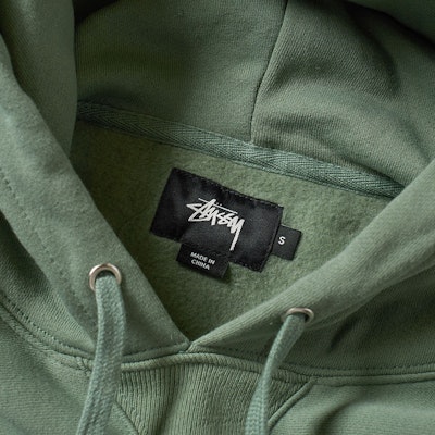 Stüssy Stock Logo Hood Green Order Stüssy Stock Logo Hood Green
