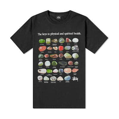 Stüssy Stones Pig. Dyed Tee Black