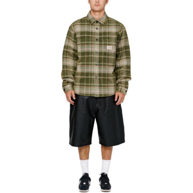 Stüssy Stussy 2024 Fall Heavy Washed Plaid Shirt Vintage Logo Long Sleeve Unisex 1110339 圖 12