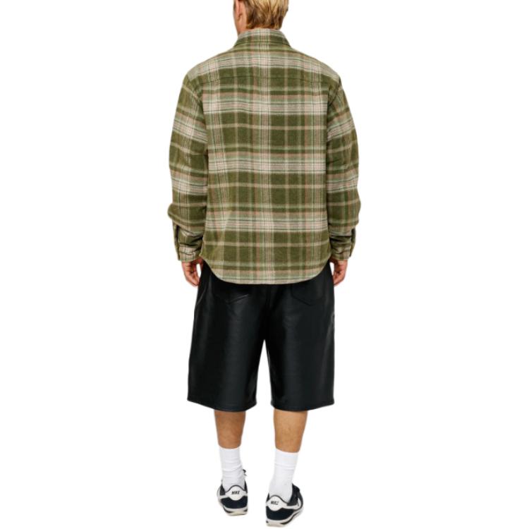 Stüssy Stussy 2024 Fall Heavy Washed Plaid Shirt Vintage Logo Long Sleeve Unisex 1110339 圖 13