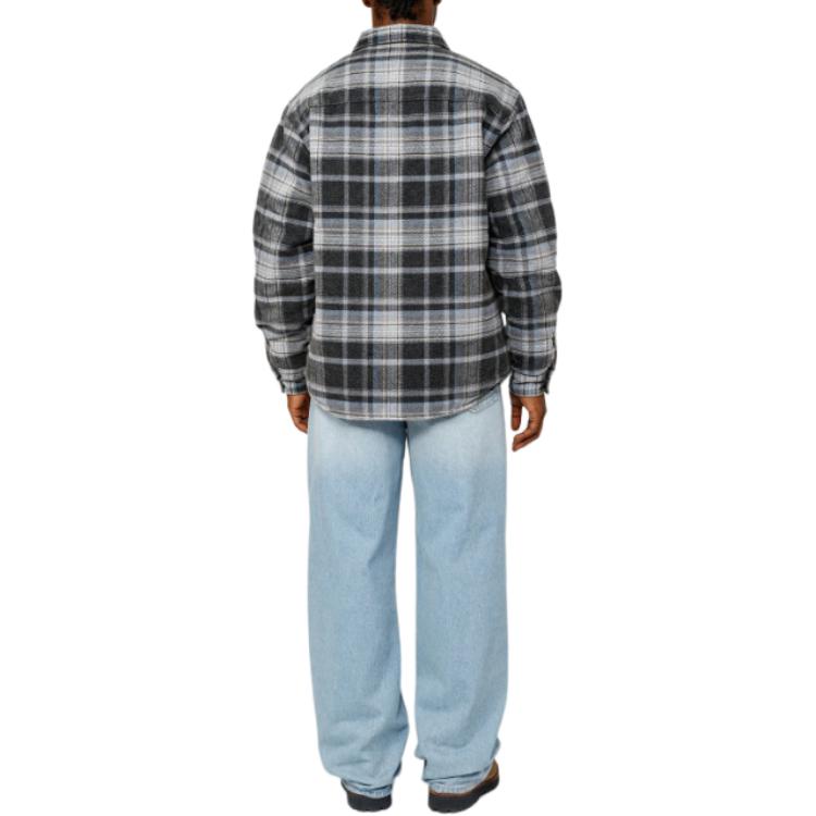 Stüssy Stussy 2024 Fall Heavy Washed Plaid Shirt Vintage Logo Long Sleeve Unisex 1110339 圖 5