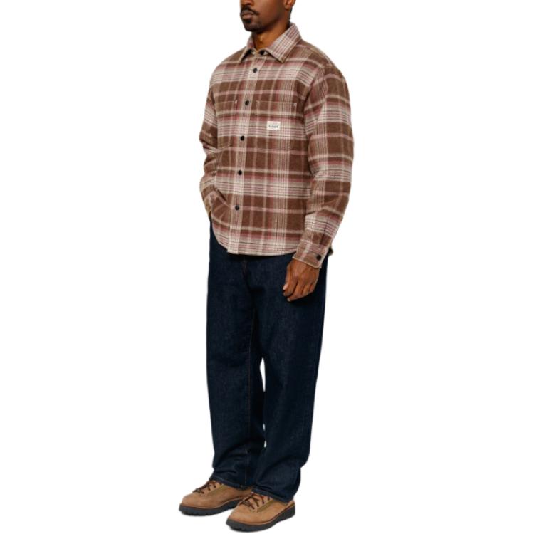 Stüssy Stussy 2024 Fall Heavy Washed Plaid Shirt Vintage Logo Long Sleeve Unisex 1110339 圖 9