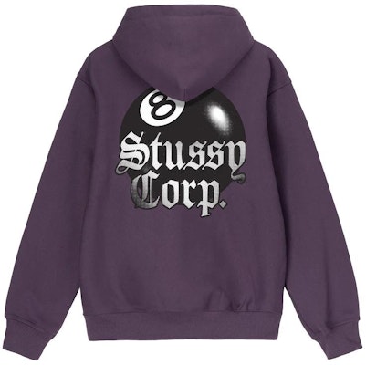 Stüssy 8 Ball Corp 黑色帽T 復古圖案 男女休閒街頭風潮服裝 1924868 1
