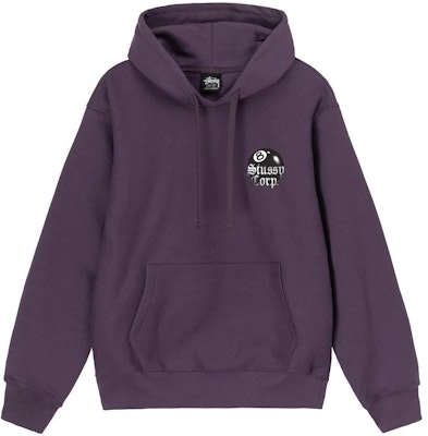 Stüssy 8 Ball Corp 黑色帽T 復古圖案 男女休閒街頭風潮服裝 1924868 2