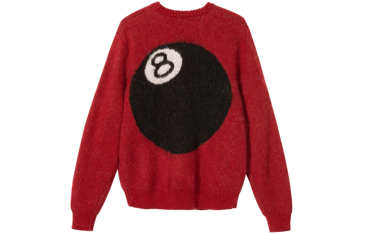 Stüssy Stussy 8 Ball Mohair Sweater Black Unisex Long Sleeve Crewneck. 117078 圖 5