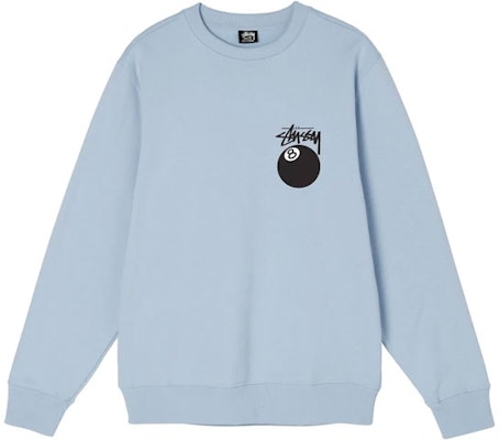 Stüssy Stussy 8 Ball Series Black Printed Retro Crewneck Sweatshirt for Men. 1914749 3