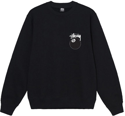 Stüssy Stussy 8 Ball Series Black Printed Retro Crewneck Sweatshirt for Men. 1914749 Lookbook Stüssy Stussy 8 Ball Series Black Printed Retro Crewneck Sweatshirt for Men. 1914749