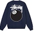 Shop Stüssy Stussy 8 Ball Series Black Printed Retro Crewneck Sweatshirt for Men. 1914749