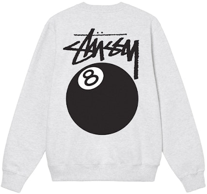 Stüssy Stussy 8 Ball Series Black Printed Retro Crewneck Sweatshirt for Men. 1914749 Cheap Stüssy Stussy 8 Ball Series Black Printed Retro Crewneck Sweatshirt for Men. 1914749