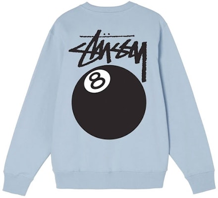 Stüssy Stussy 8 Ball Series Black Printed Retro Crewneck Sweatshirt for Men. 1914749 2