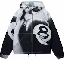 Stüssy Stussy 8 Ball SS23 Tie-Dye Zip Hoodie Jacket Black Blue Vintage Streetwear. 115702 Stüssy Stussy 8 Ball SS23 Tie-Dye Zip Hoodie Jacket Black Blue Vintage Streetwear. 115702