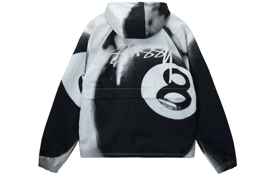 Stüssy Stussy 8 Ball SS23 Tie-Dye Zip Hoodie Jacket Black Blue  Vintage Streetwear. 115702 圖 3