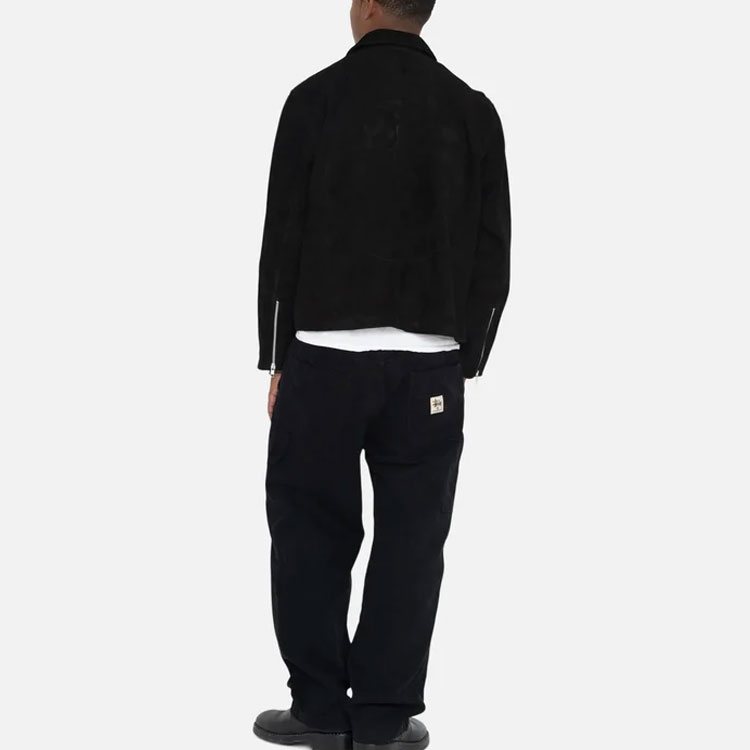 Stüssy Stussy 8 Ball Suede Jacket Black  Retro Vintage Style Outerwear. 115696 圖 5