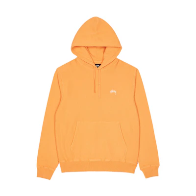 Stüssy Stussy Fleece-Lined Retro Hoodie with Letter Embroidery and Kangaroo Pocket. 118311