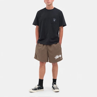 Stüssy Stussy Pantalones Cortos Logo Vintage Ajuste Suelto Estilo Retro Casual. 113142 1