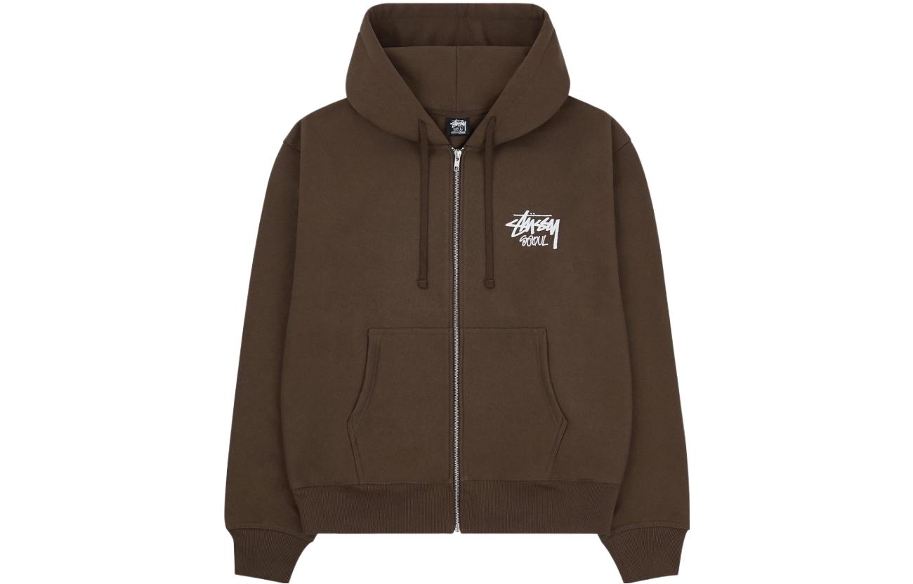 Stüssy Stussy  Oversized Letter Print Zip Hoodie Vintage Style Sweatshirt. 3973727 圖 2