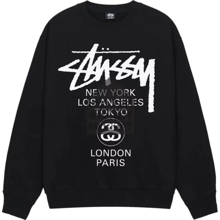 Stüssy Stussy  Vintage Crewneck Sweatshirt with Letter Print and Fleece. 3913793