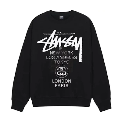 Stüssy Stussy Vintage Crewneck Sweatshirt with Letter Print and Fleece. 3913793